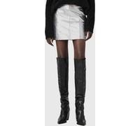 AllSaints Renai Skirt Silver Taille: 10 | Jupes en cuir Outlet | Femme | Gris