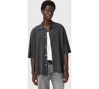 AllSaints Rialto Ss Shirt Raven Grey Taille: XS | Casual chemises Outlet | Homme | Gris