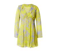 AllSaints Robe-chemise 'LINI INSPIRAL' bleu / kiwi, Taille 40