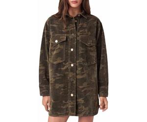 AllSaints Robe floquée Faye pour Femme, Vert Militaire, Taille L