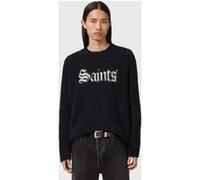 AllSaints Saints Crew Black/chalk White Taille: L | Pulls Outlet | Homme | Blanche