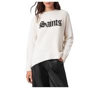Allsaints Saints Crew Pull-Over, Craie Blanc/Noir, Large Femme