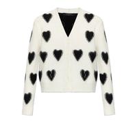 AllSaints - Scatter Heart Cardigan - Femme - Pulls - Blanc - Taille: 42 FR
