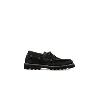 AllSaints - Skiff Leather Boat Shoe - Homme - Chaussures - Gris - Taille: 43 EU