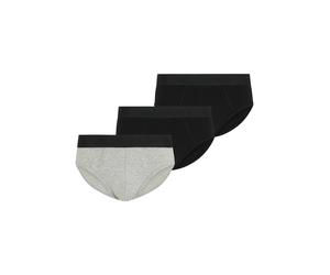 AllSaints Slip gris chiné / noir, Taille L