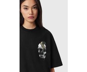 AllSaints Snakehead Etta Tee Washed Black Taille: L | Chemises Outlet | Femme | Le Noir