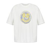 AllSaints - Spun Out Boxy Short Sleeve Graphic T-Shirt - Homme - Tops - Blanc - Taille: XS