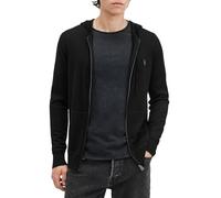 AllSaints Sweat à Capuche zippé en Laine mérinos pour Homme, Noir, Medium