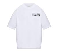 AllSaints - T-shirt col rond Burnout - Homme - Tops - Blanc - Taille: XL
