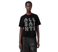AllSaints T-shirt Ella Lisa pour femme, noir, Medium
