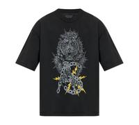 AllSaints - T-shirt graphique à manches courtes Iron Tiger - Homme - Tops - Noir - Taille: M