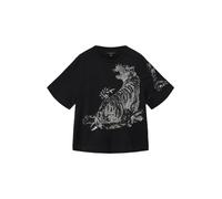 AllSaints T-shirt 'POUNCE LISA' noir / argent, Taille L