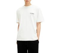 AllSaints T-Shirt Underground à Manches Courtes et col Rond pour Homme, Blanc cendré, Taille XS