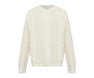 AllSaints - Tenter Oversized Wool Jumper - Homme - Pulls - Blanc - Taille: L
