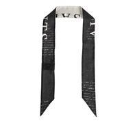AllSaints - The Script Silk Scarf - Femme - Accessoires - Gris - Taille: ONE Size