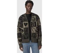 AllSaints - Travis Cardigan - Homme - Pulls - Vert - Taille: S