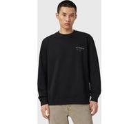 AllSaints Underground Crew Jet Black/leopard Taille: M | Pulls Outlet | Homme | Le Noir