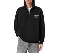 Allsaints Underground Half Zip Pull-Over, Noir Profond, M Homme