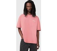 AllSaints Underground Ss Crew Amara Pink Taille: XS | T-Shirts Outlet | Homme | Rose