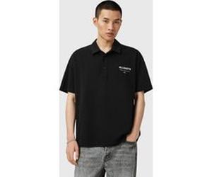 AllSaints Underground Ss Polo Jet Black Taille: XL | T-Shirts Outlet | Homme | Le Noir