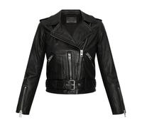 AllSaints - Veste en cuir Balfern - Femme - Vestes - Noir - Taille: 44 FR