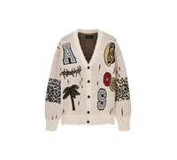 AllSaints Vestes en maille 'FOXX' jaune / vert foncé / noir / blanc naturel, Taille M