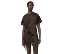 AllSaints Women's Lana Lace Dress Mini Length Dress, Bottle Brown, UK 14/US 10