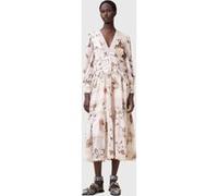 AllSaints Zora Midi Dress Unity Ecru White Taille: 4 | Robes Outlet | Femme | Marron