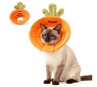 ALLSOPETS Collerette Douce pour Chien et Chat - Collier de Récupération Anti-Lechage, Confortable, pour Chiens et Chats après Chirurgie (Orange, L)