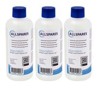 AllSpares Détartrant liquide (3x 500ml) pour machine à café DeLonghi DLSC500, SER3018 et EcoDecalc