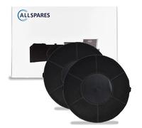AllSpares Filtre à charbon (2 pcs.) Adapté pour AEG-Electrolux 9029793610 / E3CFT48 / EHFC48, Whirlpool 48400008783 / AMC037, Type 48, Candy 49027157, Elica F00572, mod. 48 (Ø160mm)