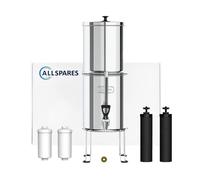 AllSpares Système de filtration (8.5l) d'eau par gravité en acier inoxydable