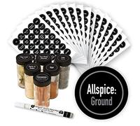 AllSpice 525 étiquettes à épices en anglais, 525 English spice labels