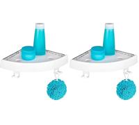 Allstar Maximex Tablette d‘Angle à Fixation Rapide Blanc - Fixer sans percer de Trous, Plastique (ABS), 33 x 4.5 x 22 cm, Blanc (Lot de 2)