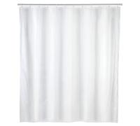 Allstar Rideau de douche Zen blanc - Lavable, avec 12 anneaux pour rideau de douche, Polyester, 180 x 200 cm, Blanc