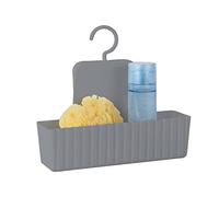 Allstar Serviteur de douche Minas gris - Tablette de rangement de douche, panier mural, Polypropylène, 25.3 x 22.5 x 8 cm, Gris