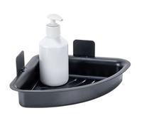 Allstar Mod Parma Étagère d'angle pour Salle de Bain sans perçage - en Plastique - Noir - 23,3 x 11,5 x 13,8 cm