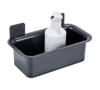 Allstar Tablette Murale Mod, Parma adhésive Salle de Bain Noire sans perçage Rangement étagère Plastique ABS 23 x 8 x 22 cm pour Surfaces Lisses, Noir