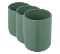 Allstar Verre à Dents Olinda - Vert - Accessoire de Salle de Bain avec Finition Mate 70202400 7,6 x 10 x 7,6 cm (Lot de 3)