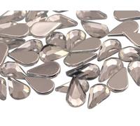 Allstarco 10x6mm Flat Back Teardrop Acrylic Rhinestones Plastic Gems for Jewelry Making Costume Jewels Cosplay Card Making Embelishments Crafts - 100 Pieces (Crystal Clear A01)