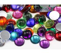 Allstarco 11mm Round Flat Back Acrylic Cabochons Assorted Colors Plastic Gems for Crafts Costume Embelishments Card Making Jewels Jewelry Making Supplies Cosplay Jewels 200 Pcs