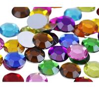 Allstarco 20mm Assorted 12 Colors Flat Back Acrylic Rhinestones Cosplay Plastic Gems Embelishments Jewelry Making Crafts Scrapbooking Costume Jewels - 60 Pieces
