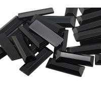 Allstarco 22x7mm Jet Black .JT Baguette Flat Back Rectangle Acrylic Rhinestones Plastic Gems for Crafts Costume Embelishments Card Making Jewels Jewelry Making Cosplay Jewels 40 PCS