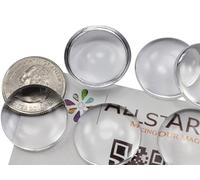 Allstarco 25mm Round Clear Magnifying Acrylic Cabochons, Plastic Gems For Jewelry Making, DIY Earrings, Pendants Double Packed - 12 Pieces