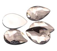 Allstarco 25x18mm Flat Back Teardrop Acrylic Rhinestones Plastic Gems for Jewelry Making Costume Jewels Cosplay Card Making Embelishments Decor Crafts - 20 Pieces (Crystal Clear H102)