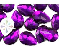 Allstarco 25x18mm Flat Back Teardrop Acrylic Rhinestones Plastic Gems for Jewelry Making Costume Jewels Cosplay Card Making Embelishments Decor Crafts - 20 Pieces (Purple Amethyst H105)