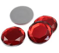 Allstarco 30mm Red Ruby H103 Flat Back Acrylic Rhinestones Cosplay Plastic Gems Embelishments Jewelry Making Crafts Scrapbooking Costume Jewels - 6 Pieces