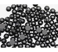 Allstarco SS30 Jet Black Y280 Hotfix Crystal Rhinestones Iron On Flat Back Strass For Nail Art Heat Set Gems Embelishments (2 Gross) - 288 Pieces