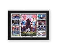 AllStarMedia Affiche autographe Manchester City Treble Winning Champions - Édition limitée dédicacée Man City Collectors pour supporter de football (sans cadre, A3 (40 x 30 cm)