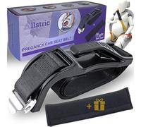 Allstric® Ceinture voiture femme enceinte homologuée + coussin. Ceinture de sécurité confortable et réglable pour grossesse. Adaptée à tous les véhicules. Protection optimale pour maman et bébé
